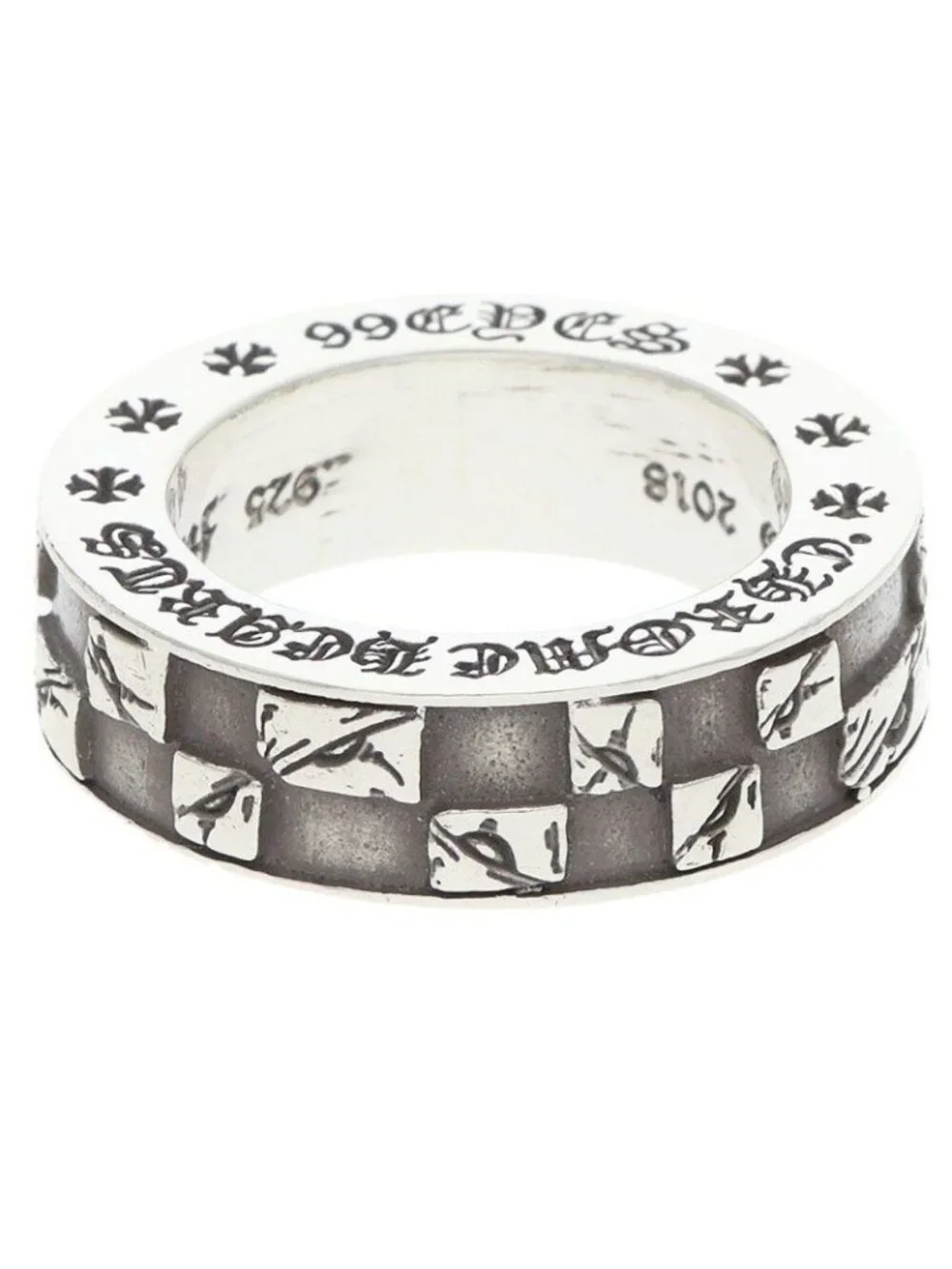 Chrome Hearts 99 Eyes Spacer Silver Ring